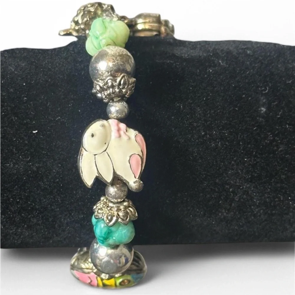 Vintage Colorful Easter‎ Charm Bracelet
